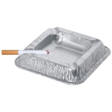 thumbnail of 100x Alu Aschenbecher aus kräftigem Aluminium eckig 12,6 x 12,6 x 2,2 cm