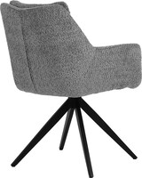 thumbnail of SIT Möbel Armlehnstuhl | 360 Grad Drehfunktion | Bezug Boucléstoff | Gestell Metall | B 65,5 x T 66 x H 84,5 cm | grau – schwarz