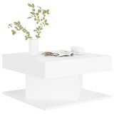 thumbnail of Table basse Blanc 57x57x30 cm Bois d'ingénierie Modèle Apex Luna Pro