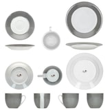 thumbnail of 30tlg Kombiservice VARIANT GRAU für 6 Personen aus Porzellan