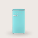thumbnail of EVVO Frigorífico Mini F26 Retro Azul Pastel, 95 litros, diseño vintage, bajo consumo, silencioso
