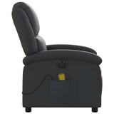 thumbnail of Décoshop26 - Fauteuil de relaxation TV fonction massage inclinable électrique en cuir véritable noir DEC027207