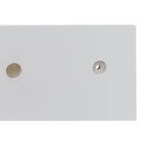 thumbnail of Wandpaneel HWC-P24, wanddecoratie wandplank pegboard, 4 niveaus ophanging 100x50cm FSC® ~ wit