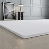 thumbnail of Teppich Kurzflor Uni Modern Waschbar Strapazierfähig Esszimmer Flur OEKO-TEX Weiß 80x150 cm Schadstoffgeprüft – NECKAR von Kadima Design