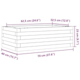thumbnail of vidaXL Pflanzkübel Wachsbraun 70x40x23 cm Massivholz Kiefer