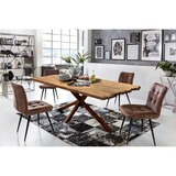 thumbnail of SIT Möbel Esstisch 220x100 cm | 50 mm Tischplatte Teak natur | Metallgestell antikbraun | B 220 x T 100 x H 79 cm | 15853-00 | Serie TABLES & CO