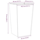 thumbnail of vidaXL Pflanzkübel Schwarz 45x45x75 cm Stahl