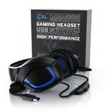 thumbnail of CSL USB Gaming Headset GHS-103 mit Mikrofon Kopfhörer für PC (Win XP/7/8/8.1/10), PS4/4 Pro