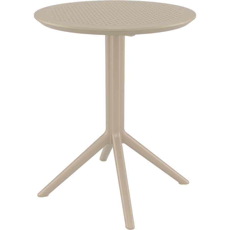 Lot de 2 tables d’extérieur rondes pliantes de 60 cm Sky Table Taupe