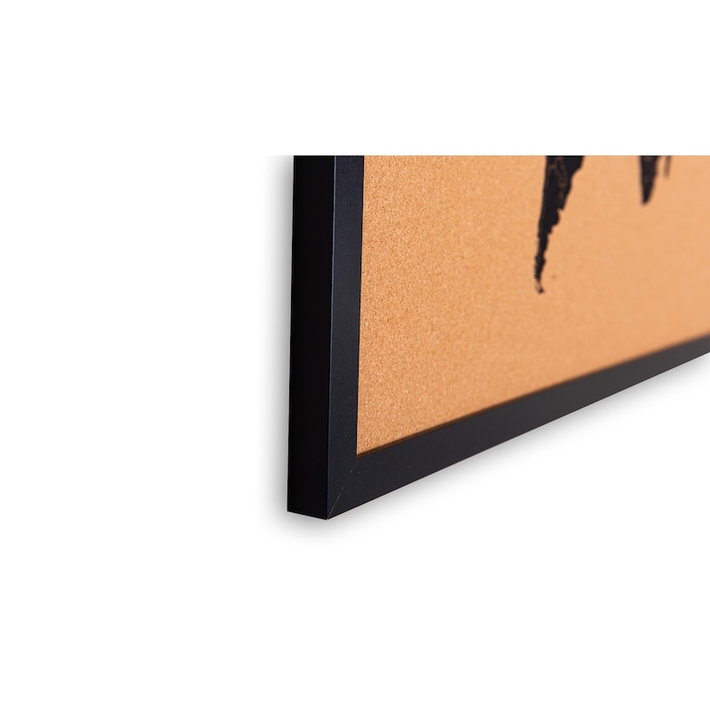 LAVAGNA IN SUGHERO 20X30CM CORNICE LEGNO CON 5
