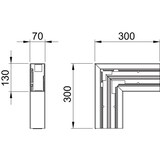 thumbnail of OBO Bettermann Flachwinkel GK-F70130CW 6274521