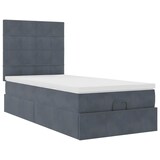 thumbnail of vidaXL Ottoman-Bett mit Matratzen Dunkelgrau 90x190 cm Samt