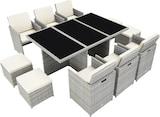 thumbnail of tectake Conjunto de jardín de 11 piezas de polirratán y aluminio, cojines de 5cm, funda protectora, gris claro