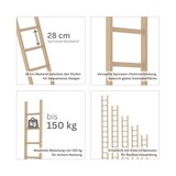 thumbnail of PROREGAL Sprossen-Anlegeleiter Holz ohne Traverse 8 Sprossen