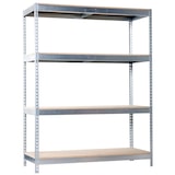 thumbnail of SimonRack Scaffale industriale, 2000x1200x600 mm, 400 kg al punto di flessione, 4 ripiani in legno, scaffale per garage, Zincato/Legno- Ecoforte