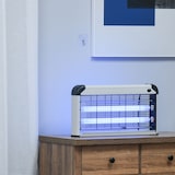 thumbnail of Outsunny Elettroinsetticida da Esterno e Interno con Lampada Antizanzare UV per 60m², Zanzariera Elettrica 30W, Nero e argento