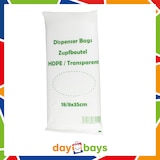 thumbnail of DayBays 125000 Stk. Seitenfaltenbeutel Pide Beutel 28+16x56 cm HDPE Dispenser Pack Transparent