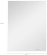 thumbnail of Badezimmerspiegel rechteckig dekorativ Wandmontage horizontal vertikal 70 x 90 cm weiß