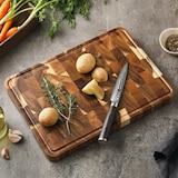 thumbnail of XinZuo - Tabla de cortar de madera de acacia con pies y ranura antideslizantes