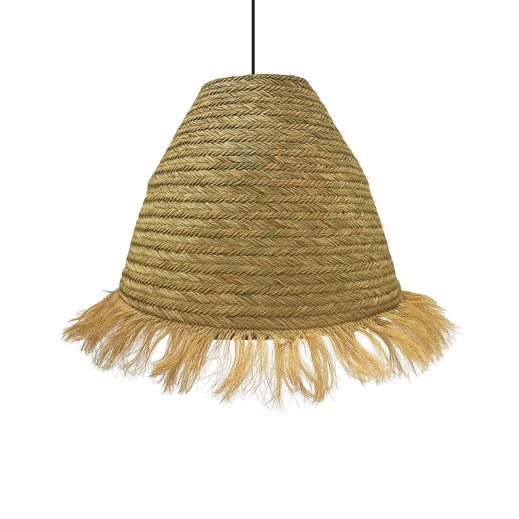 Lumisky Suspension Extérieure XXL Jonc de Mer Beige D100cm Câble 5m Jonc de mer Beige