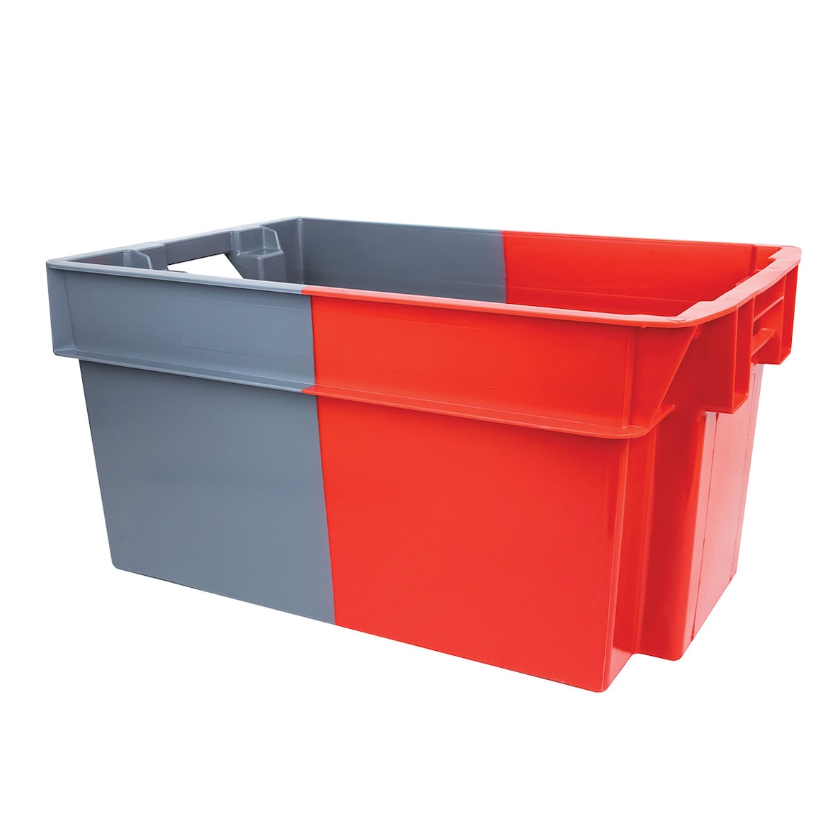 GILAC Bac empilable emboîtable 600 x 400 -  gris/rouge - 50 L - Rouge/Gris G031050