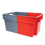 thumbnail of GILAC Bac empilable emboîtable 600 x 400 -  gris/rouge - 50 L - Rouge/Gris G031050