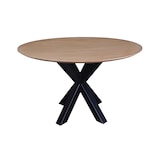thumbnail of SIT Möbel eettafel rond | Ø 120 cm | sungkai hout naturel | metalen frame zwart | B 120 x D 120 x H 75 cm | 09615-01