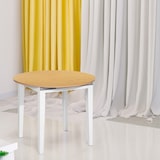 thumbnail of WellHome - Ronde uitschuifbare tafel van wit beukenhout, 90-120 cm