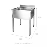 thumbnail of Fregadero de 1 Seno INOX para Hostelería - GASTROEQUIP