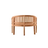 thumbnail of Möbilia tuinbank 120 cm | bananenbank 2-zits teakhout | B 120 x D 53 x H 85 cm | natuur | 11020012 | Serie GARTEN