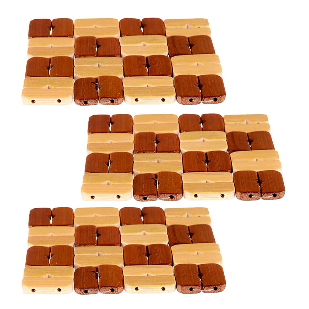 San Ignacio KINVARA - Set di tovagliette quadrate in bambù 13x13 cm