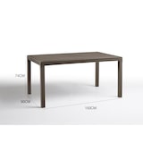 thumbnail of Dmora Tavolo da esterno Giove, Tavolo rettangolare da giardino, Tavolo da giardino multiuso effetto rattan, 100% Made in Italy, 150x90h74 cm, Marrone