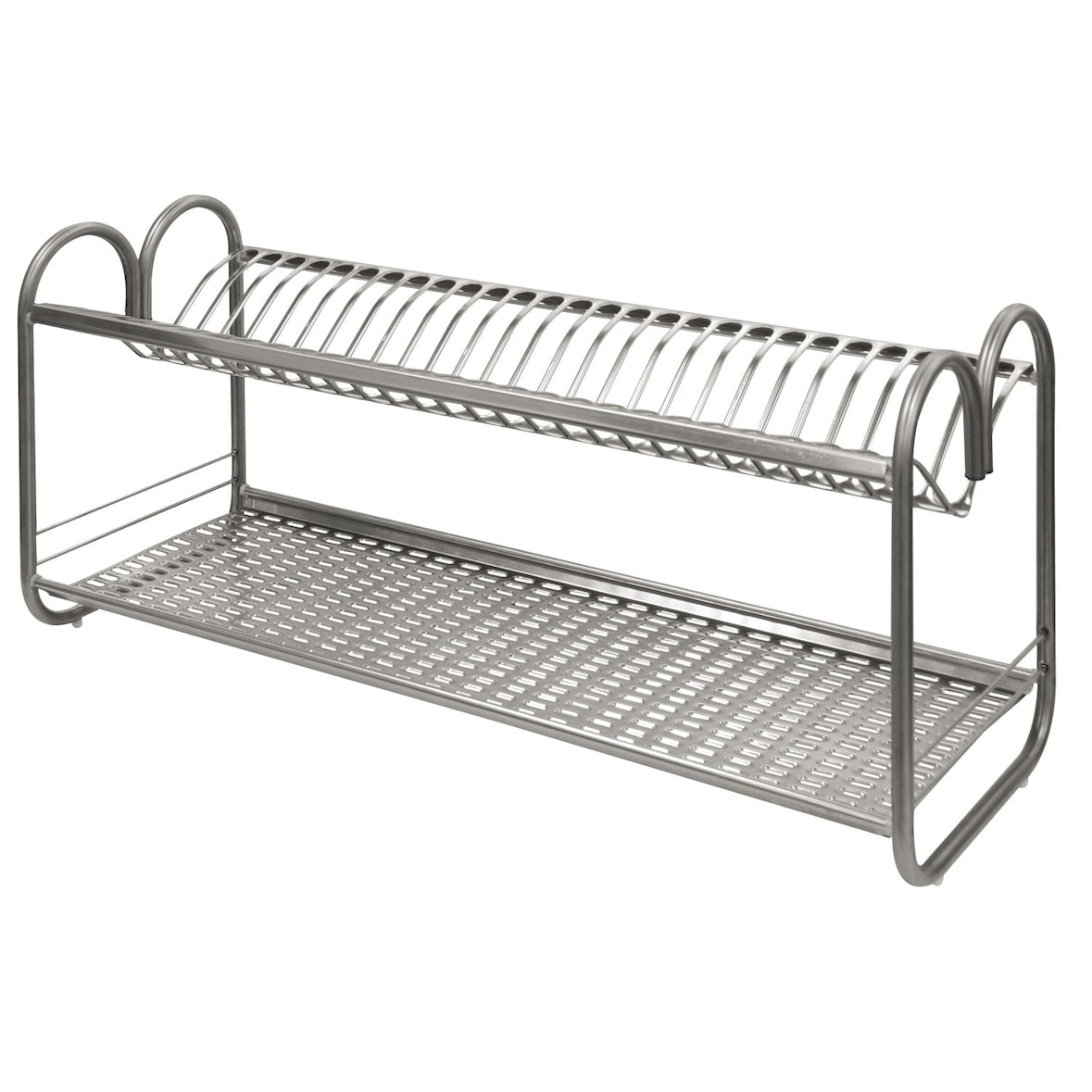 Scolapiatti in acciaio INOX 70 cm con supporti laterali