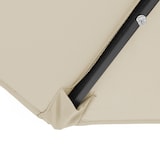 thumbnail of Kingsleeve Sonnenschirm 270 cm mit LED Beleuchtung UV Schutz 80+ Schutzhülle Solar Neigbar Kurbel Beige