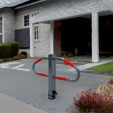 thumbnail of Parkplatzsperre 47 x 73 cm Metall grau abschließ- und klappbar Parkplatzbügel Sperrbügel Poller