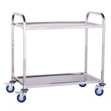 thumbnail of Helloshop26 - Professionele servicewagen 101 x 55 cm gehard roestvrij staal 2 niveaus max 160 kg 3614111
