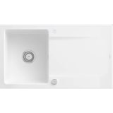 thumbnail of Villeroy&Boch Spülbecken inkl. Ablaufgarnitur mit Excenterbetätigung, Siluet 50 Weiß Alpin 90x51cm, reversibel