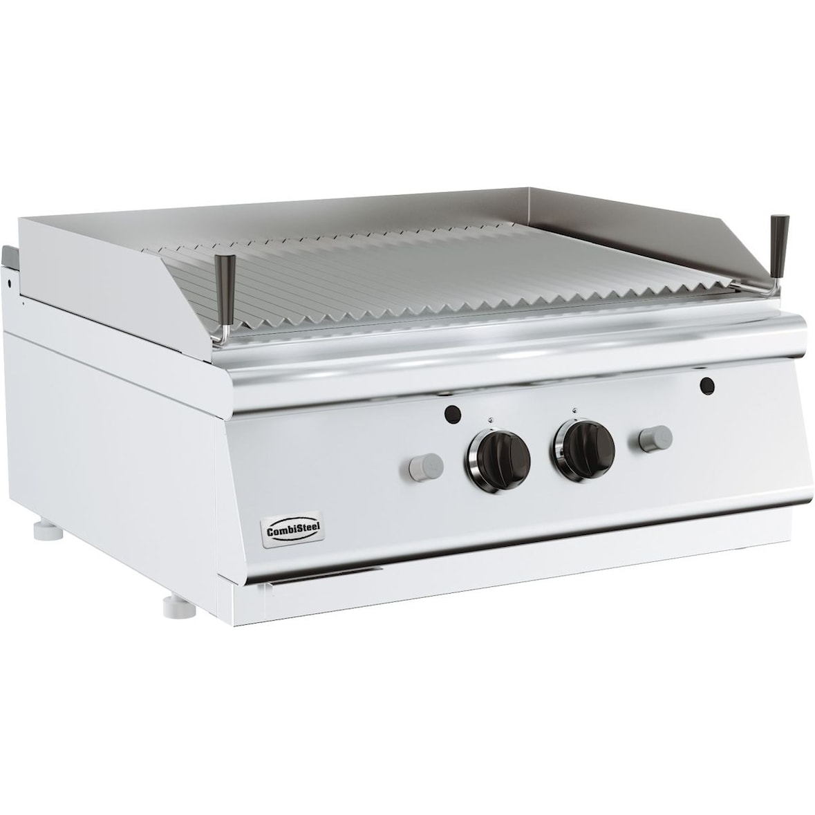 Combisteel gas lavasteengrill tafelmodel met 2 bedieningen