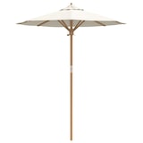 thumbnail of Helloshop26 - Leichter runder Gartenschirm minimalistisches Design 270 x 260 cm robust aus cremeweißem Bambus 02_0058241