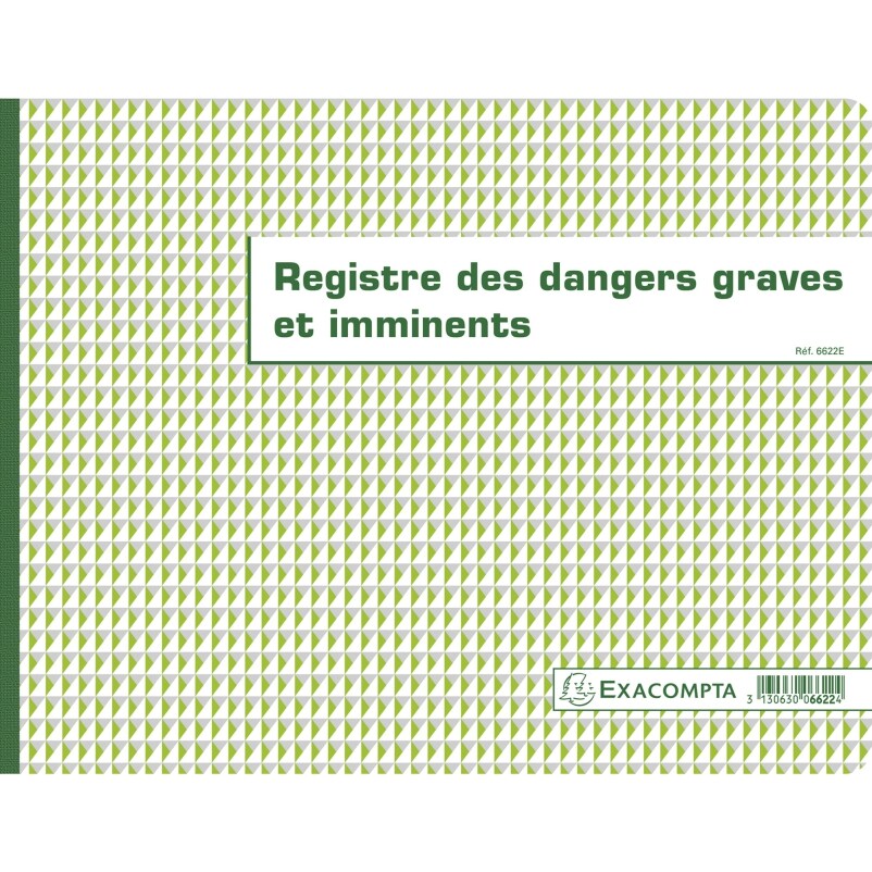 Registre des dangers graves et imminents, 24x32 20p.