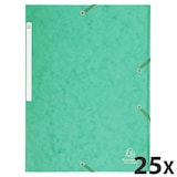 thumbnail of Exacompta  Cod. 17103H - Cartella 3 lembi con elastici Maxi capacity cartoncino lustré  425 g/mq - A4 verde - Confezione da  25 pz.