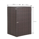 thumbnail of Casaria Mülltonnenbox Rattan Braun