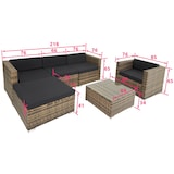 thumbnail of tectake Conjunto de ratán Milano  Natural