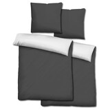 thumbnail of Doppelpack CloudComfort Basic Wendebettwäsche schwarz/weiß 135 x 200 + 80 x 80 cm