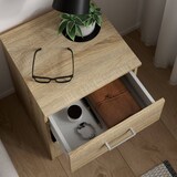 thumbnail of WellHome - Set van 2 Duero-nachtkastjes met 1 lade gemaakt van eikenstructuur 37,6x35,95x47,5cm