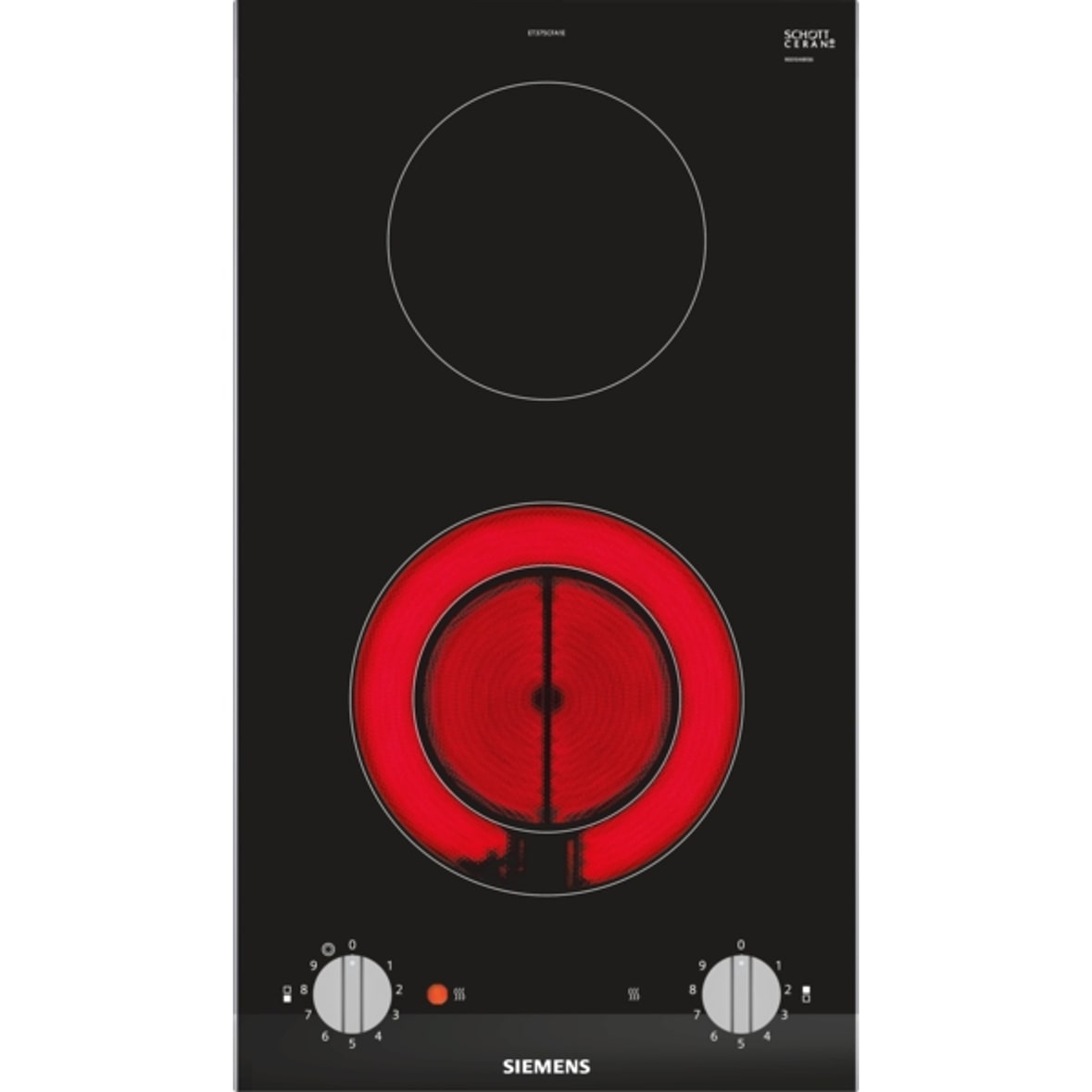 Siemens iQ300, Domino-Kochfeld, Elektro, 30 cm, Schwarz, Mit Rahmen aufliegend ET375CFA1E