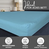 thumbnail of Spannbettlaken Jersey 100% Baumwolle 140-160x200 cm Petrol