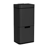 thumbnail of WELL HOME - Recycling-Abfalleimer 62L (37L+25L), 2 Fächer, automatisches Öffnen, Edelstahl Schwarz