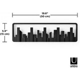 thumbnail of Umbra Skyline Schwarz Garderobenhaken mit 5 beweglichen Haken Garderobenleiste aus Kunsts