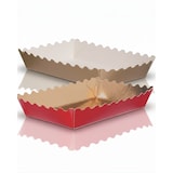 thumbnail of Gebäckschalen, Papier-Schalen, verschiedene Farben und Größen, 500 Stück, aluminiumfrei, gewellter Rand : Farbe - gold / weiß, Größe - 116 x 91